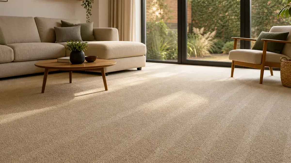 A freshly cleaned living room carpet in Bexleyheath